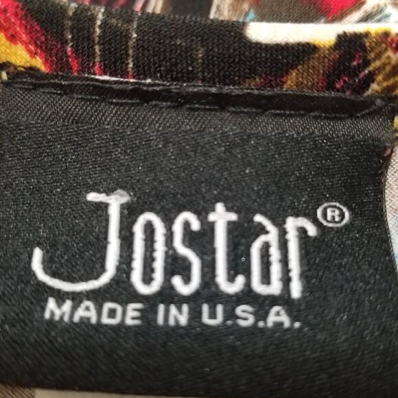 JOSTAR Multicolor Floral Stretch Travel Knit Slinky TOP Size - SEE MEASUREMENTS - Picture 6 of 8